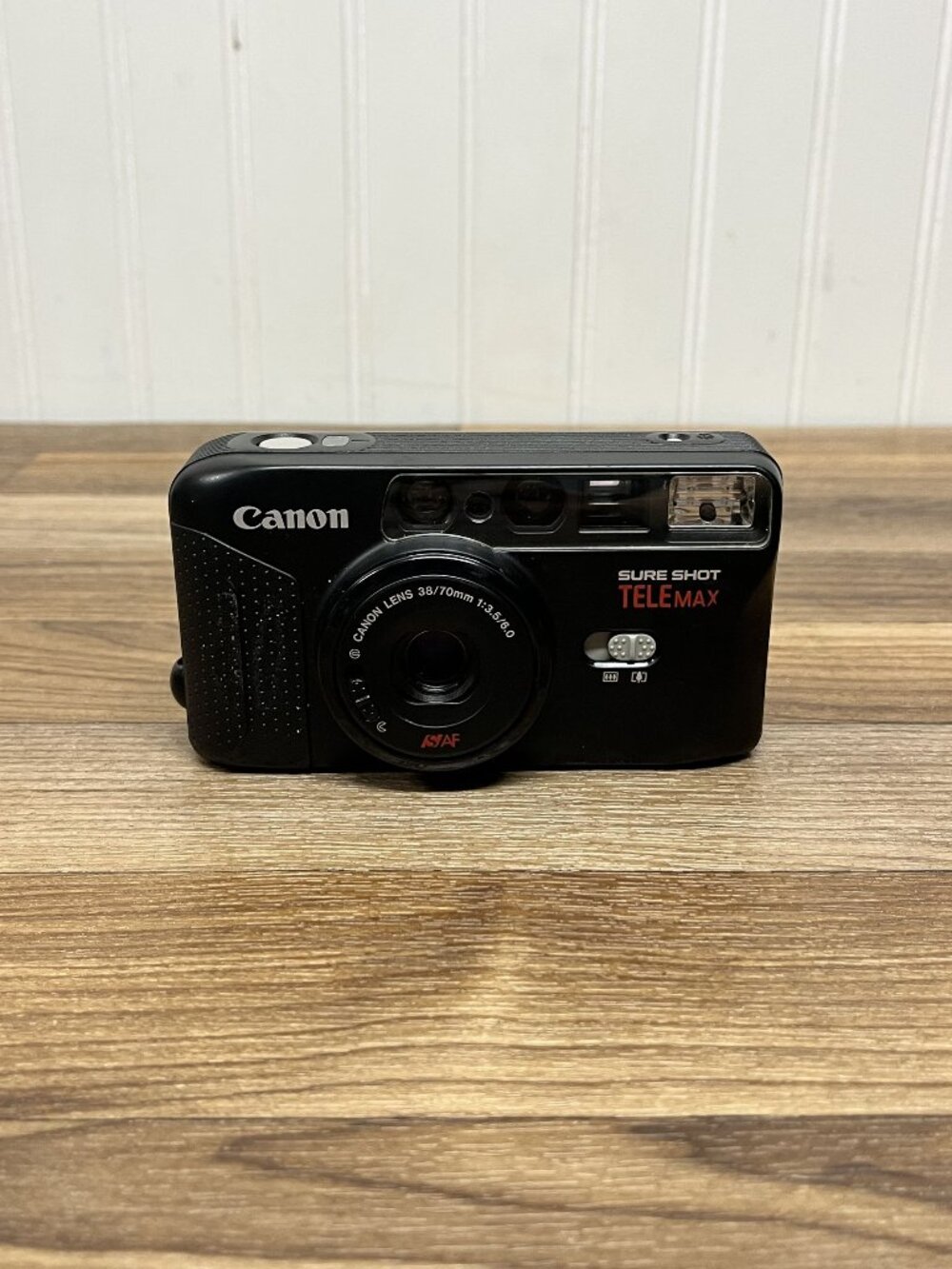 Canon Sure Shot TeleMax Date 35mm Point & Shoot Film Camera Tested Working